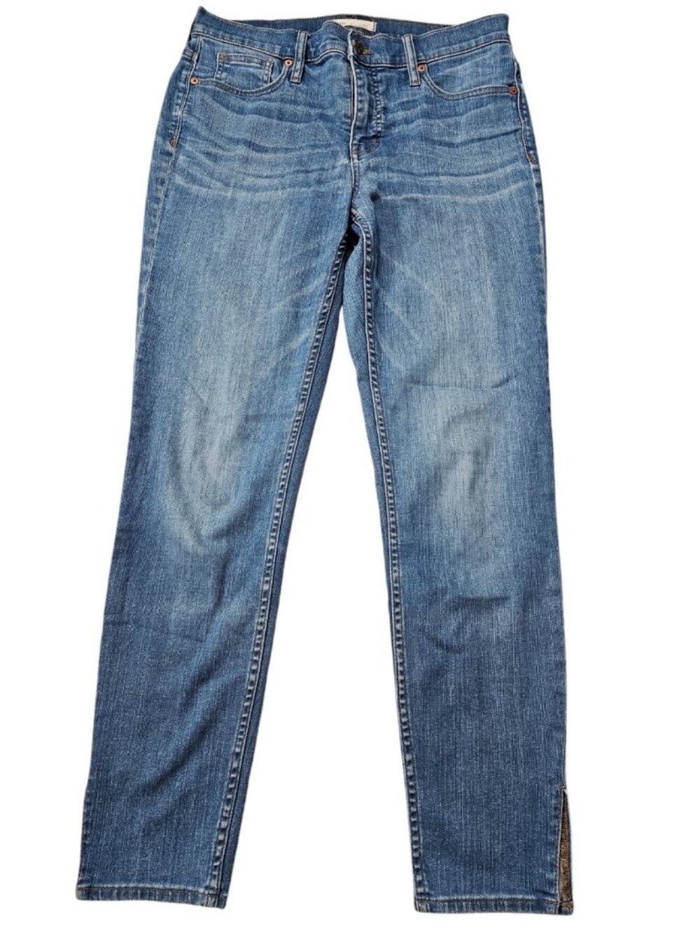 Madewell 9” High Rise Skinny Jeans in Bonita Size 30 Blue Side Slits